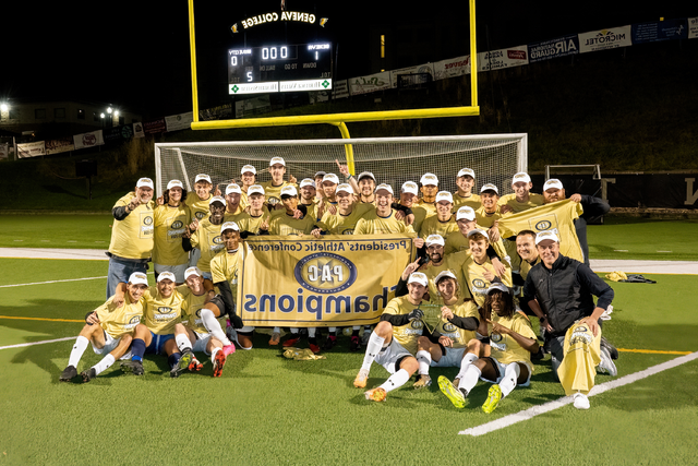 Men's Soccer becoming PAC Champions